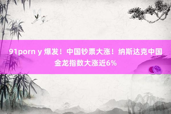 91porn y 爆发！中国钞票大涨！纳斯达克中国金龙指数大涨近6%