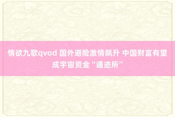 情欲九歌qvod 国外避险激情飙升 中国财富有望成宇宙资金“遁迹所”